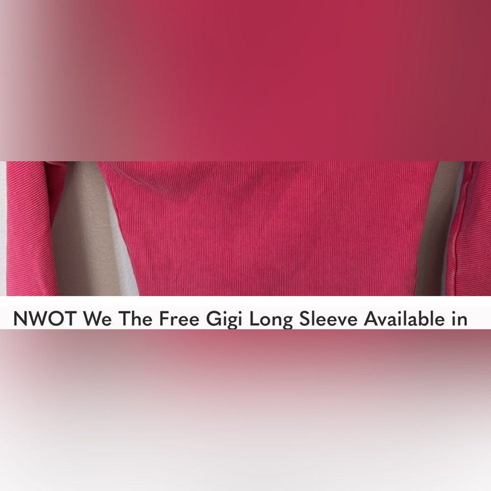 We the free  Gigi Pink Off The shoulder top  NWOT - Picture 10 of 10